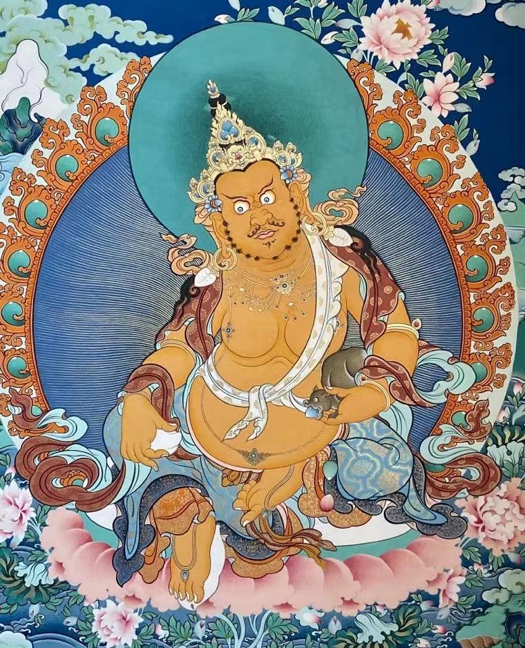 摩尼宝黄财神唐卡唐卡