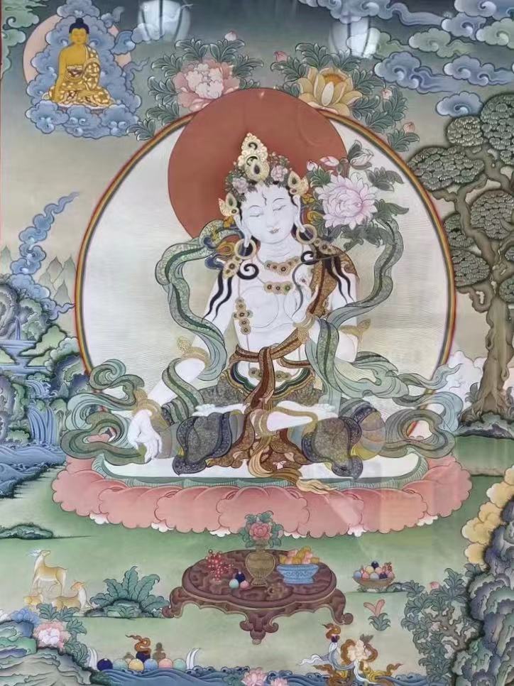摩尼宝白度母唐卡